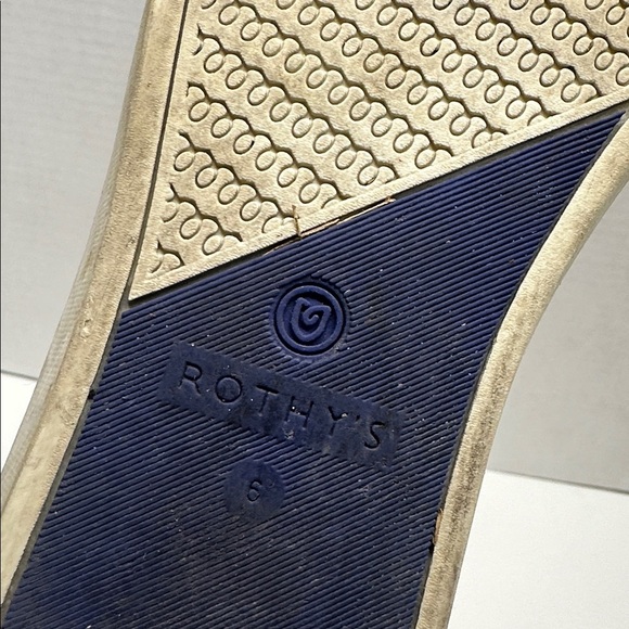 Rothys Sneakers Slip On Athletic Shoes Washable Snake Animal Print Green Size 6 - Picture 7 of 8